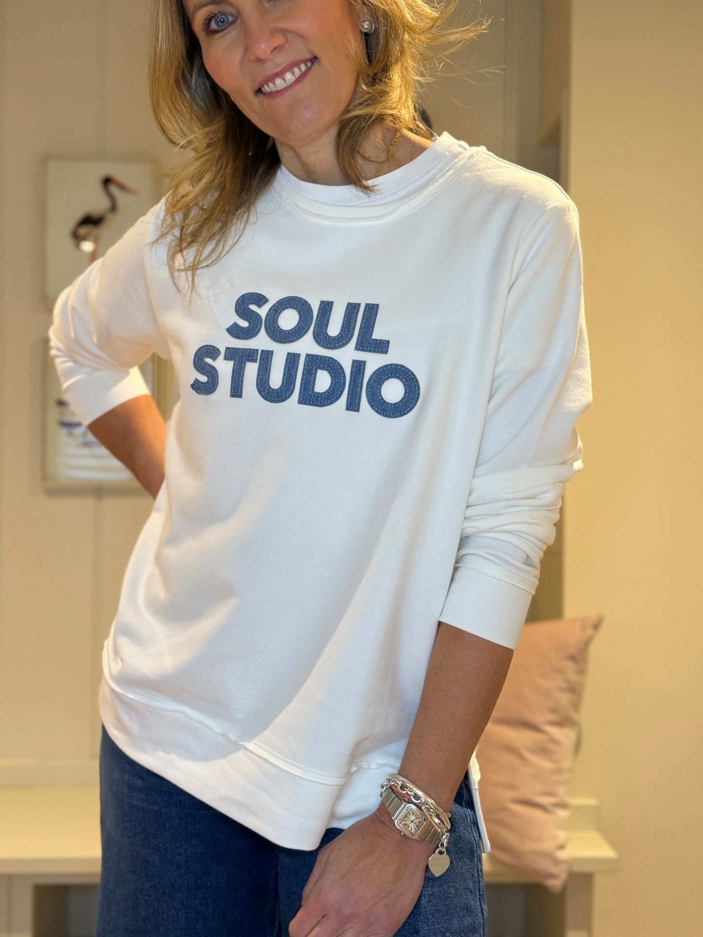 Soul Denim Patch Sweatshirt