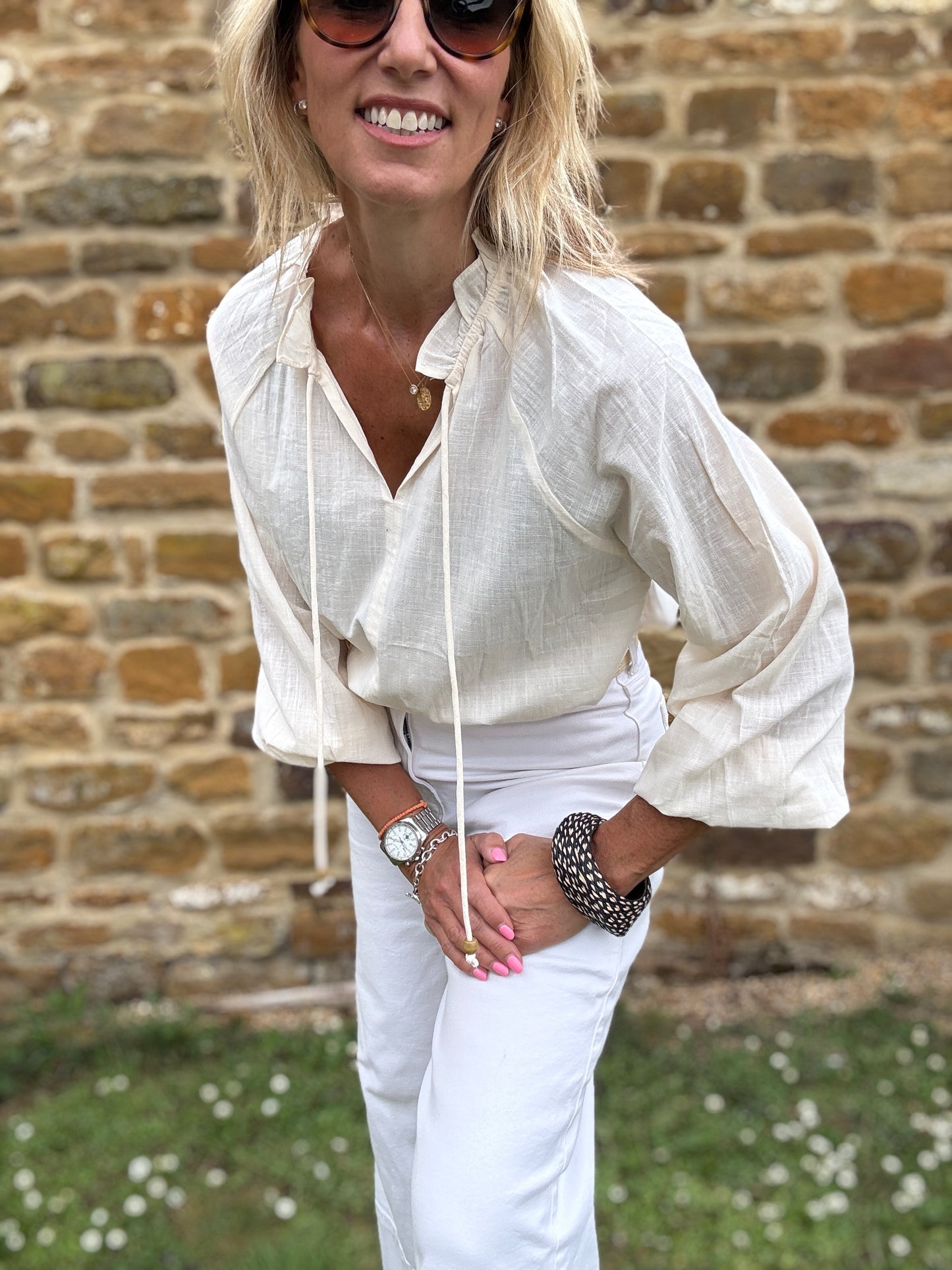 Nina Popover Cotton Blouse