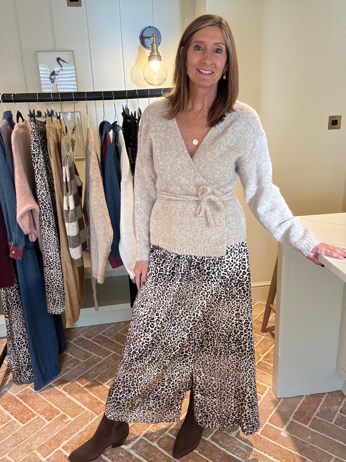 Lena Leopard Print Maxi Skirt