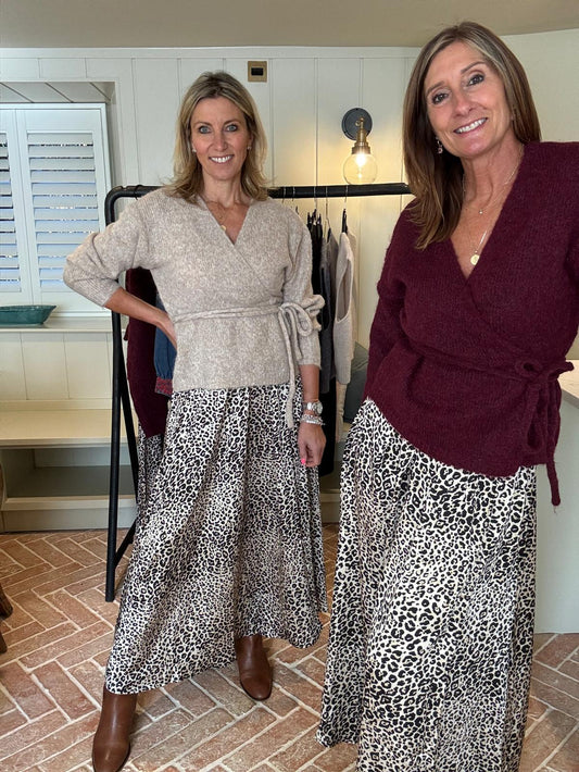 Lena Leopard Print Maxi Skirt