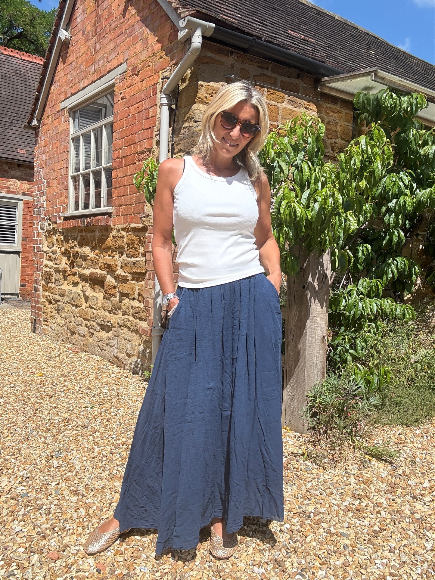 Sasha Cotton Maxi Skirt