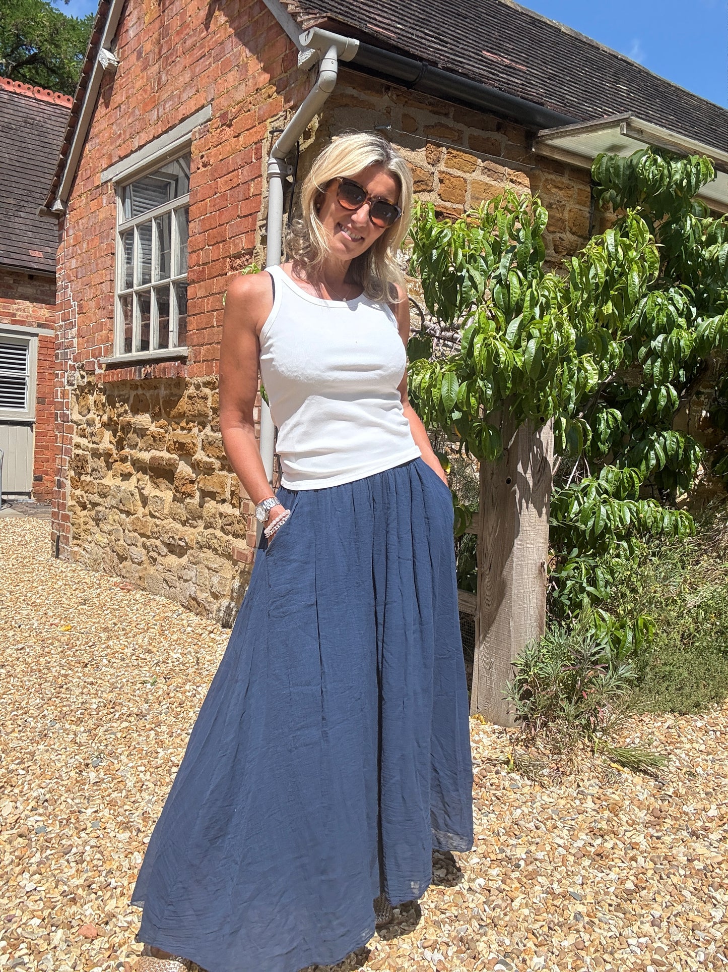 Sasha Cotton Maxi Skirt