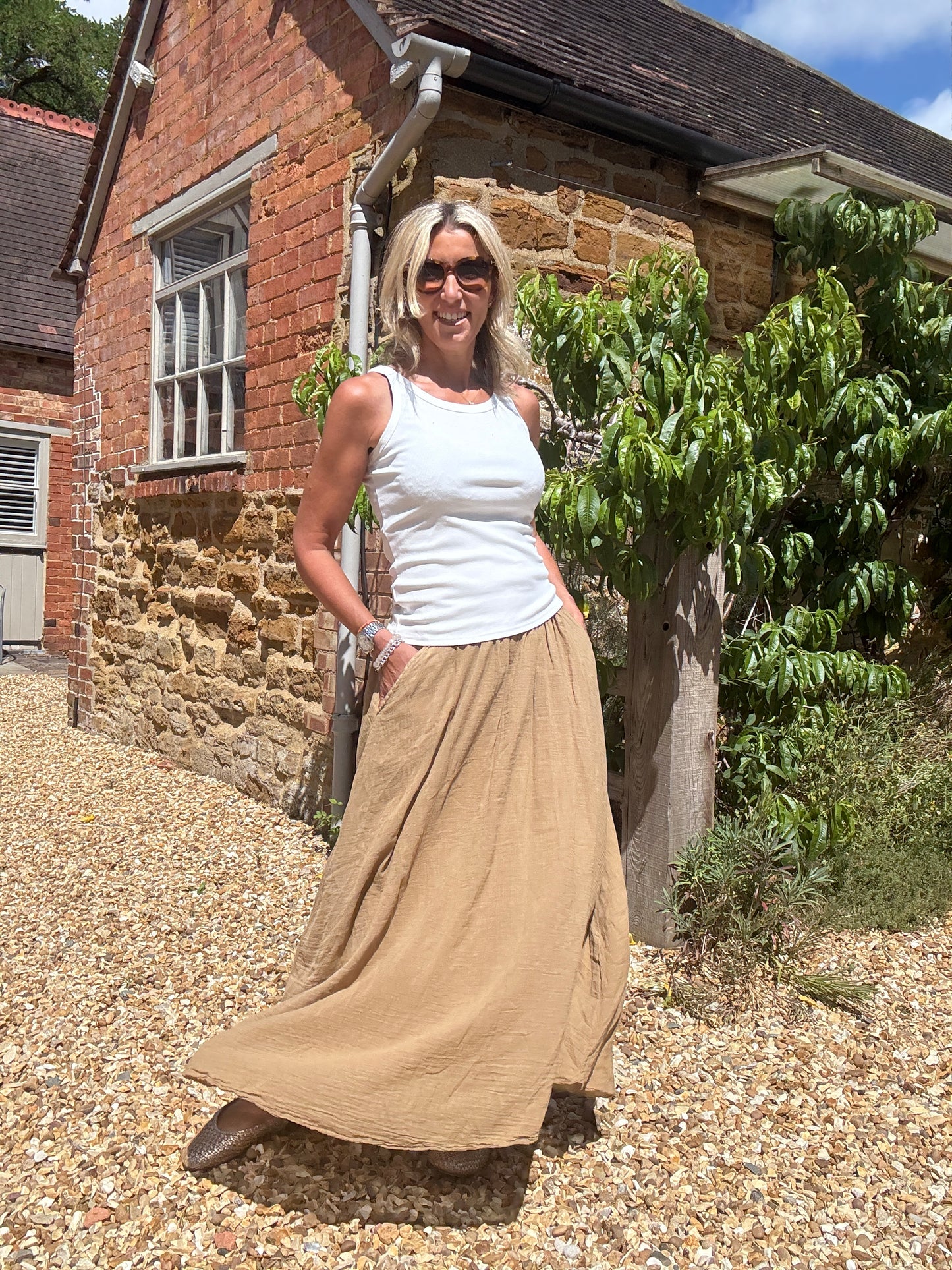 Sasha Cotton Maxi Skirt