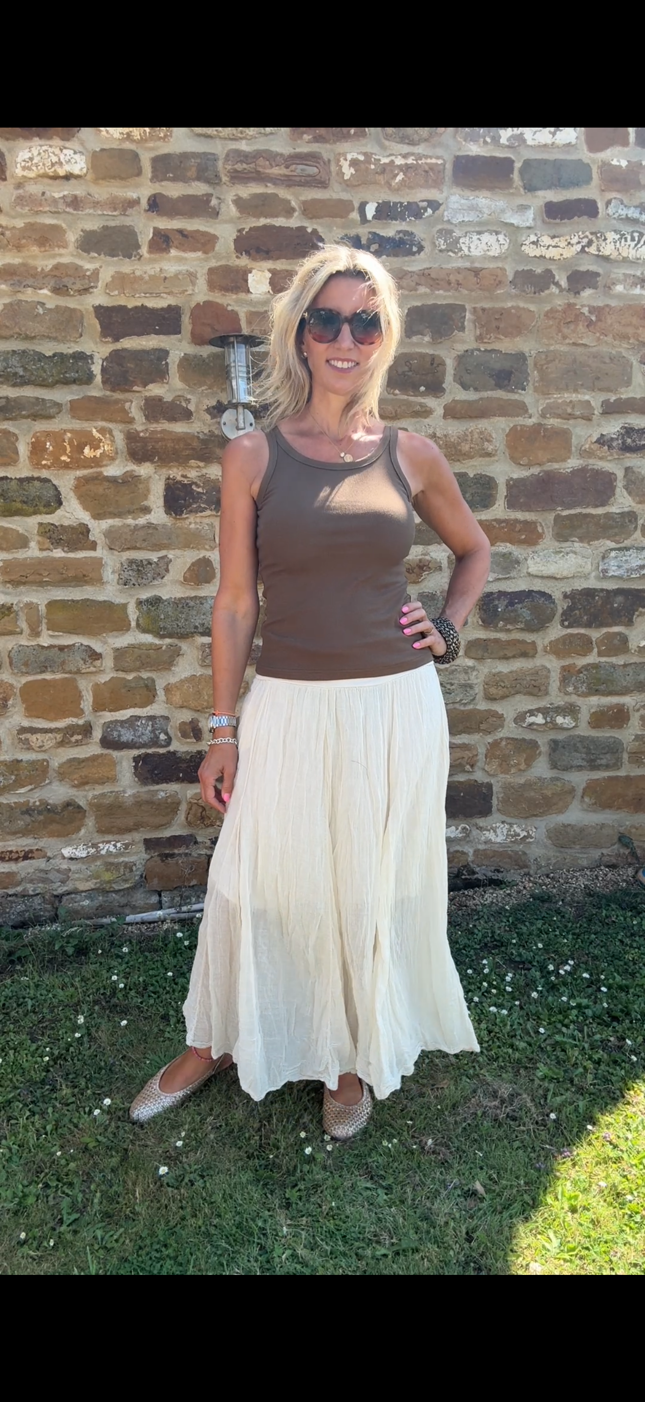 Chrissie Boho Cotton Maxi Skirt