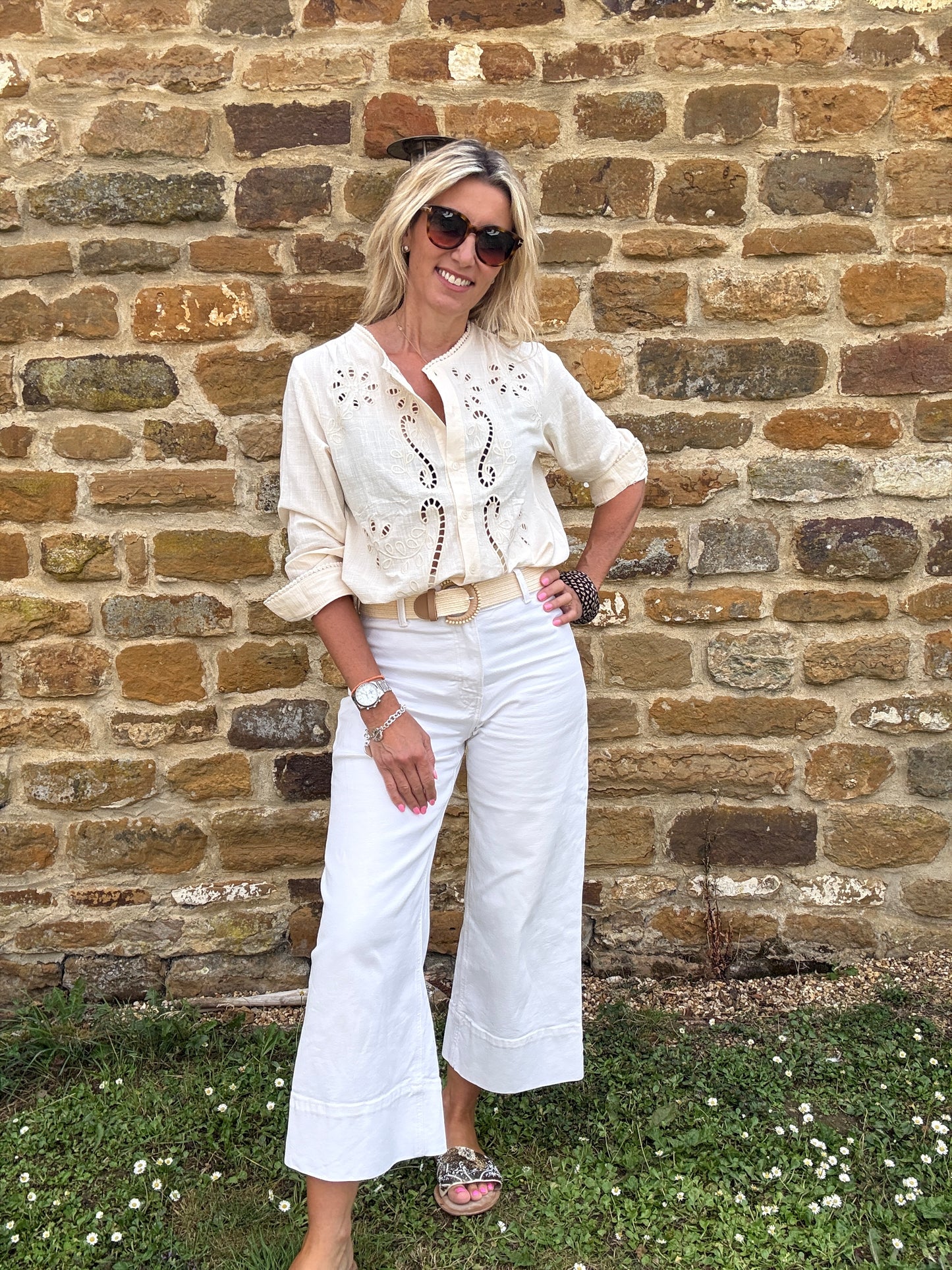 Clemmie Broderie Cotton Blouse