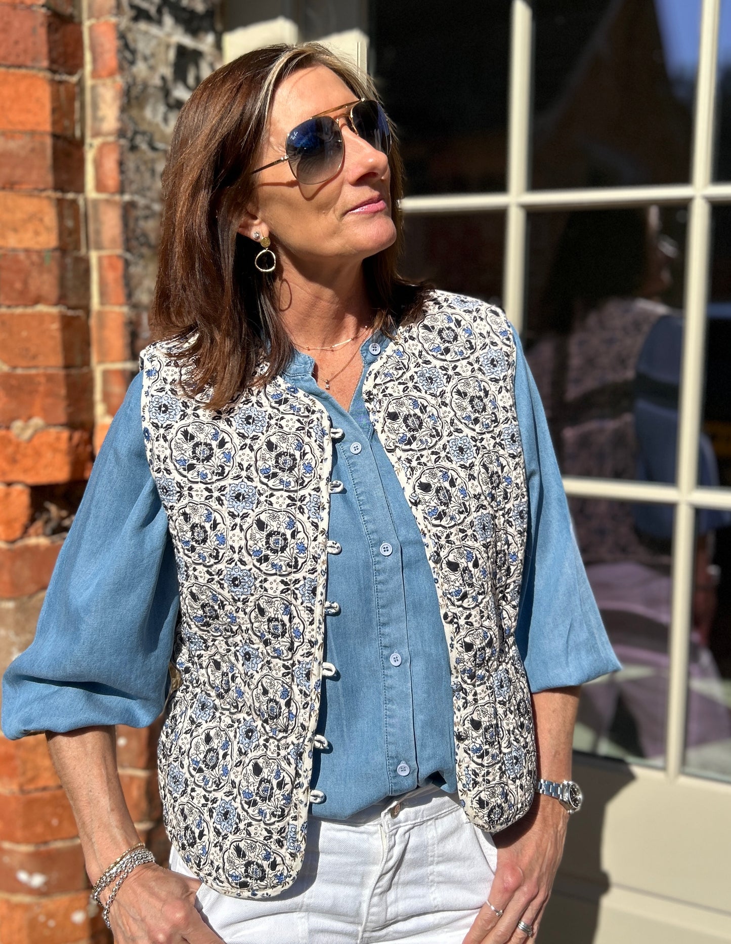 Kate printed Gilet