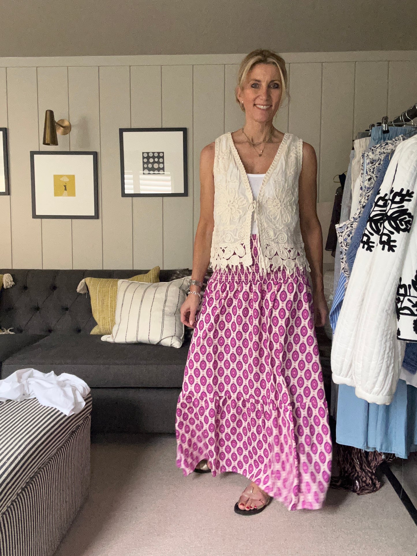 Penny boho beach maxi skirt