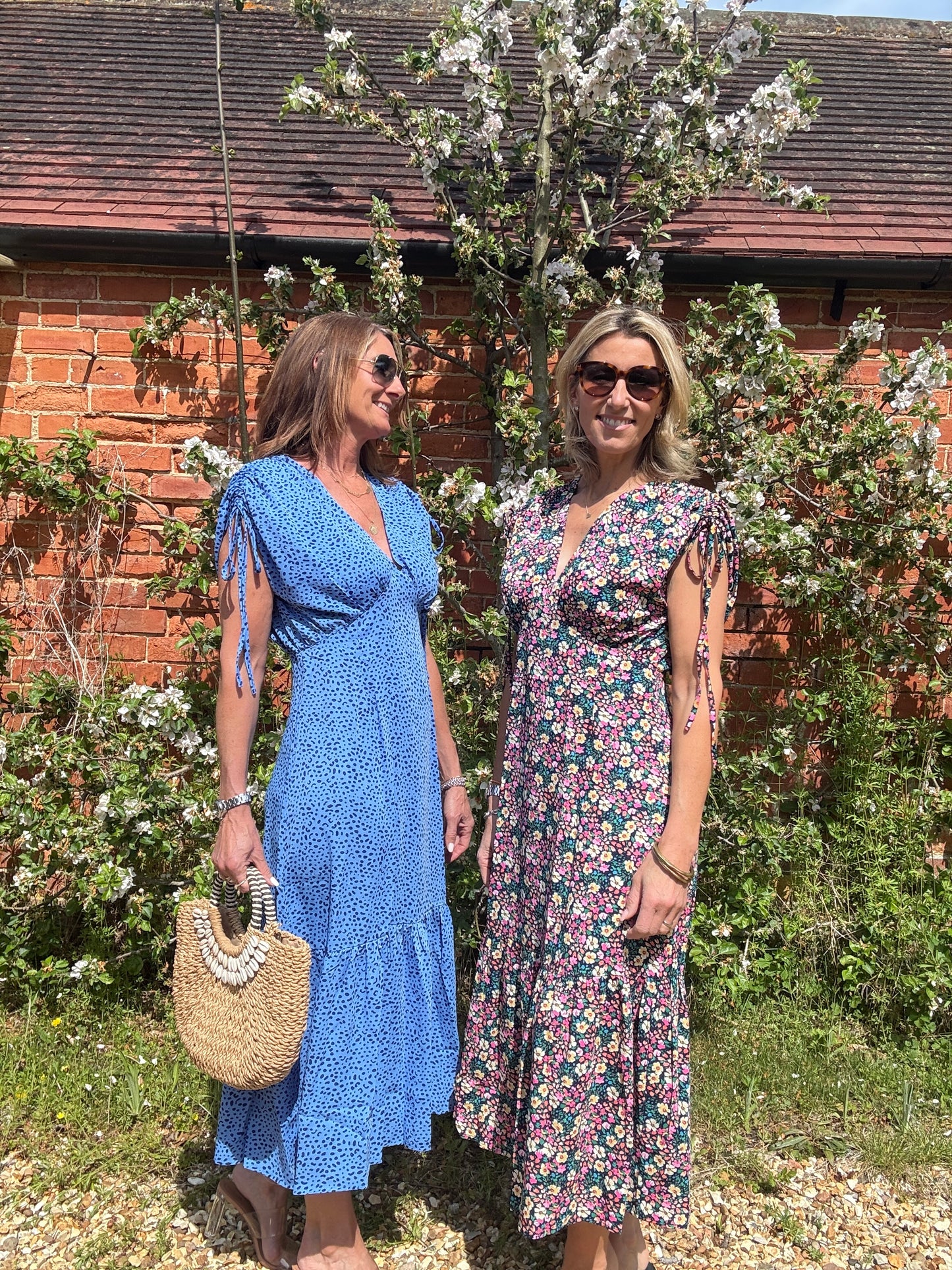 Matilda Blue Leopard Print Midi Dress