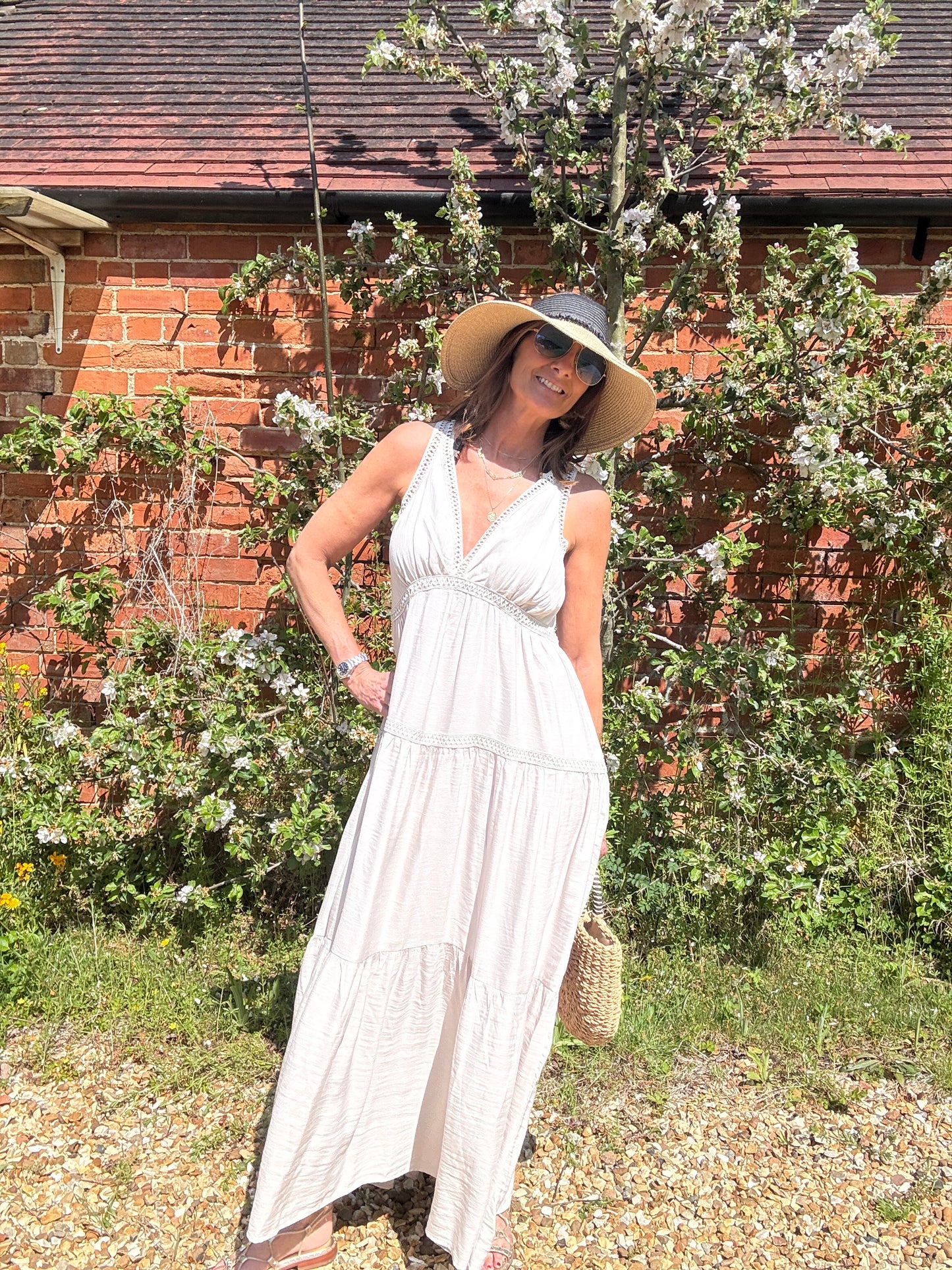 Ria Open Stitch Maxi Dress