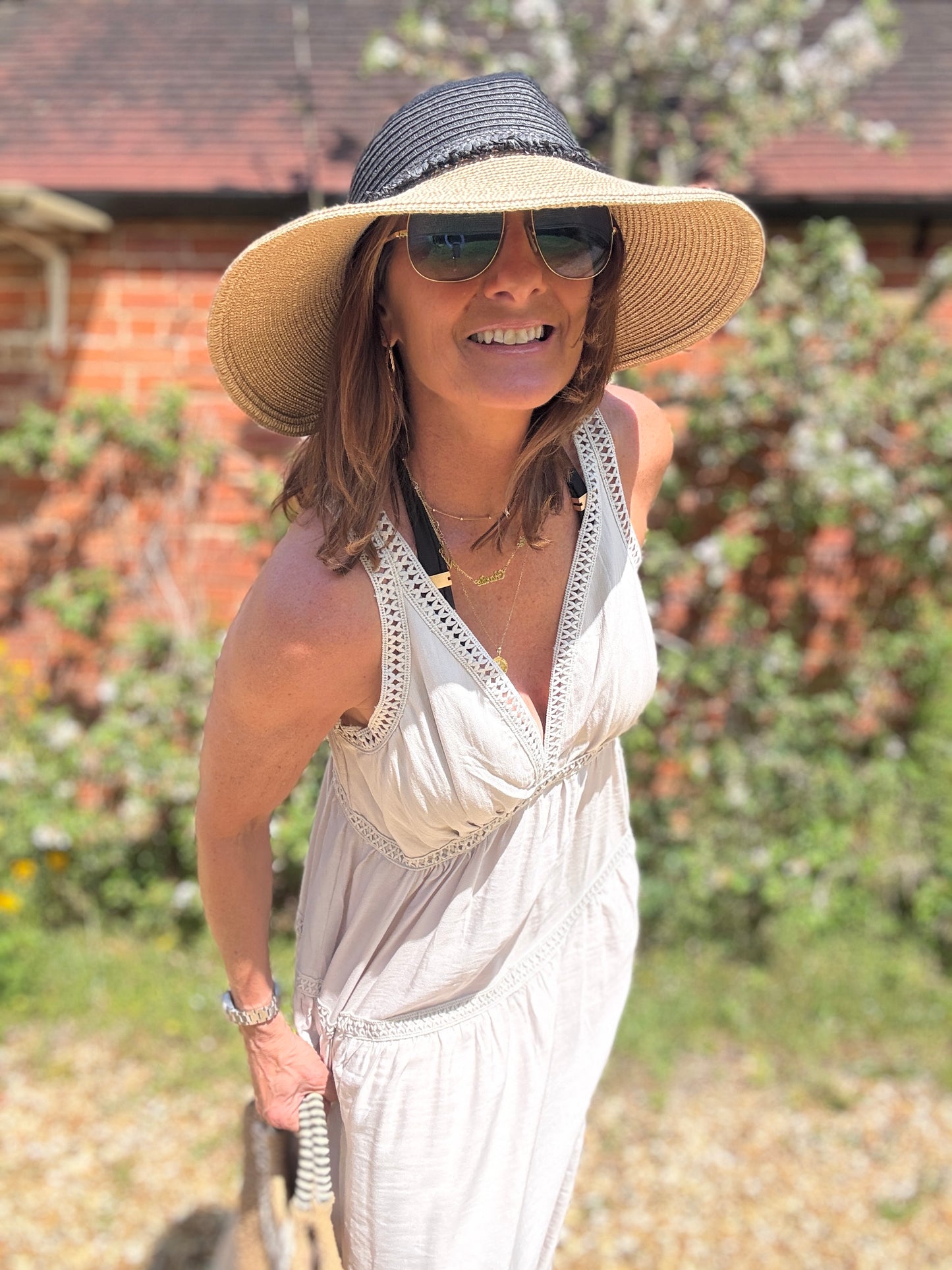 Ria Open Stitch Maxi Dress