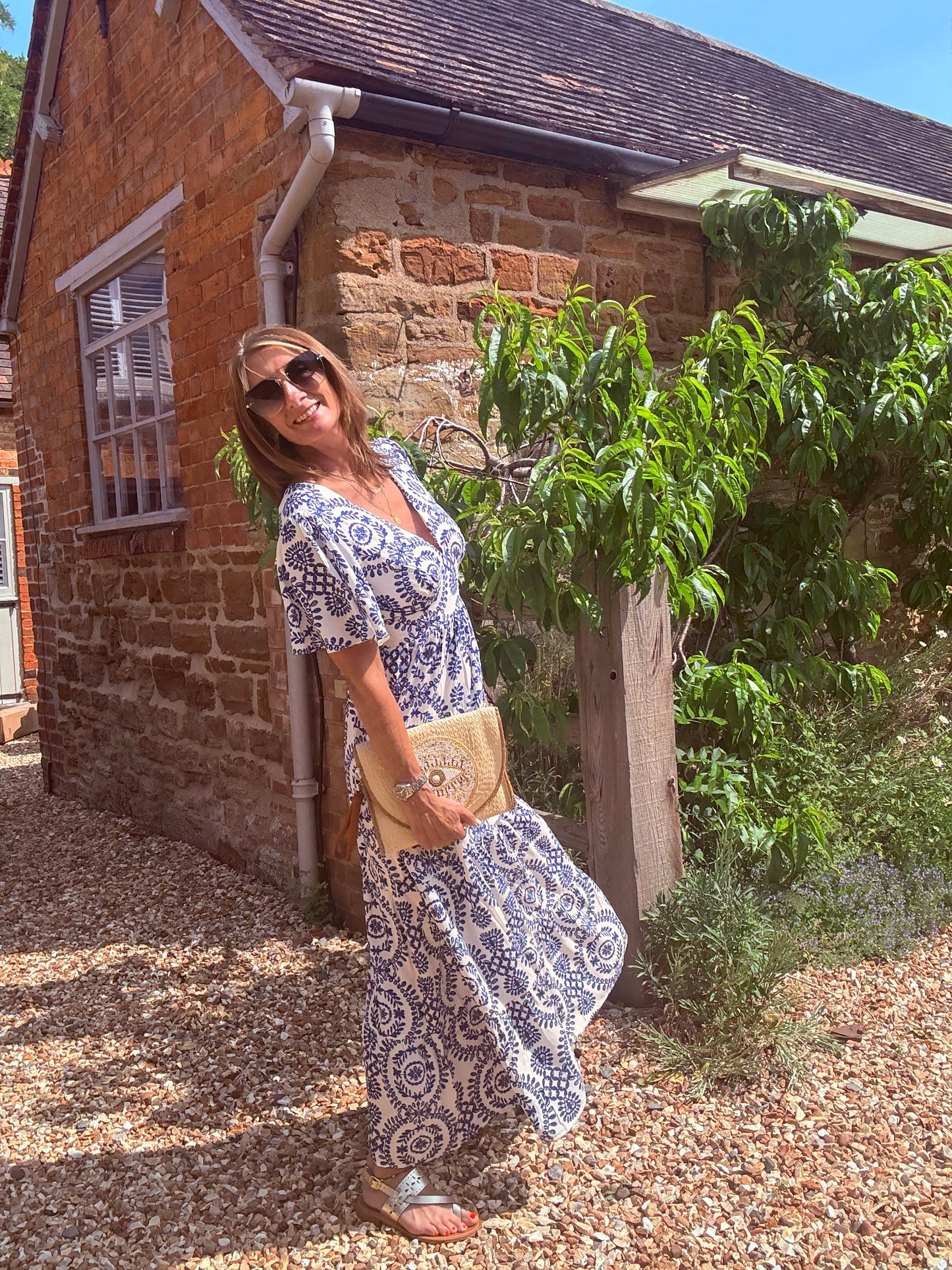Madeline Butterfly Sleeve Maxi Dress
