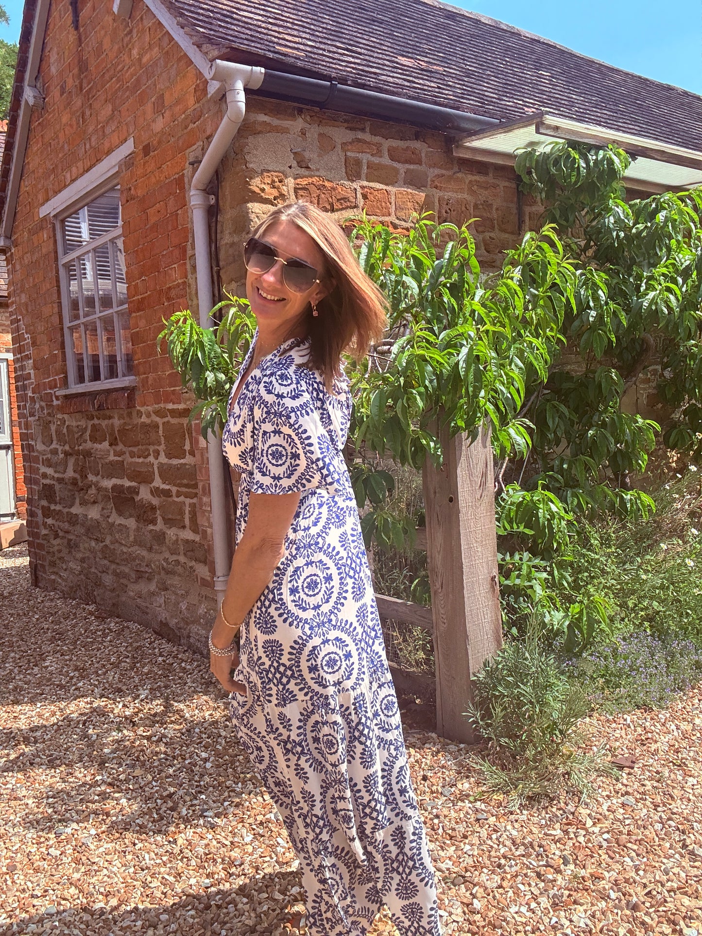 Madeline Butterfly Sleeve Maxi Dress