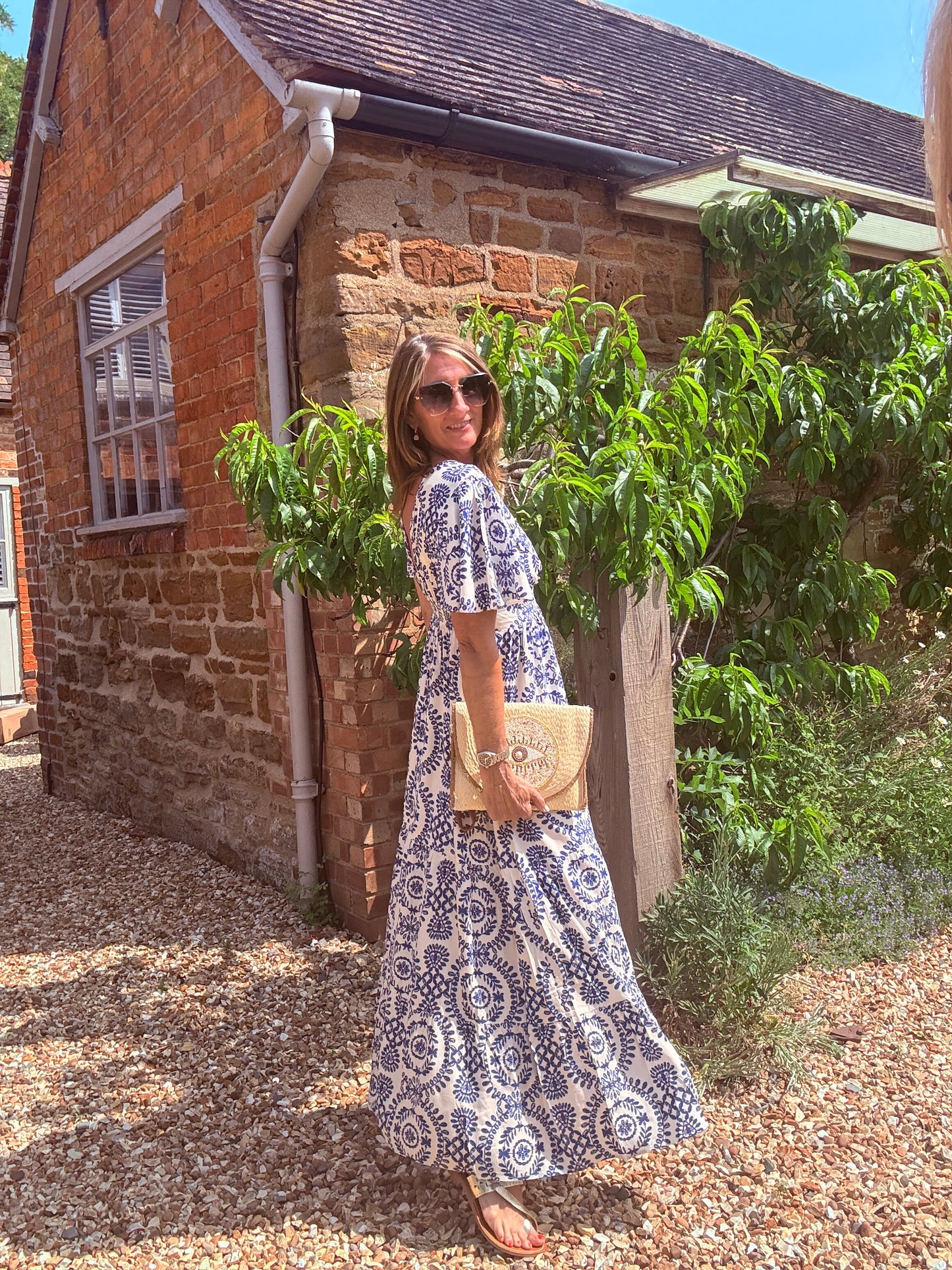 Madeline Butterfly Sleeve Maxi Dress