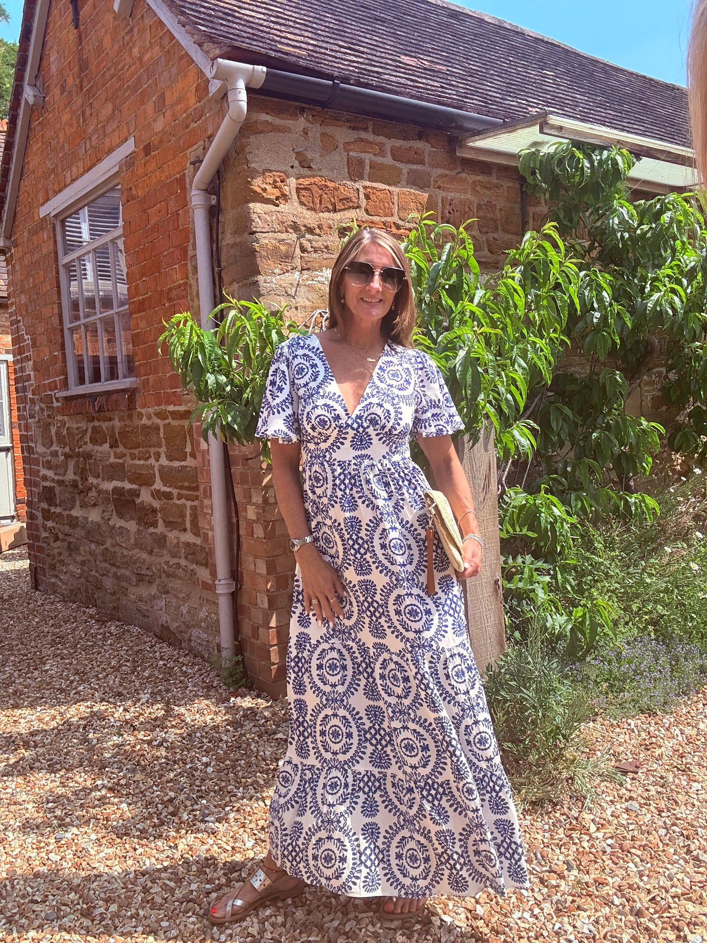 Madeline Butterfly Sleeve Maxi Dress