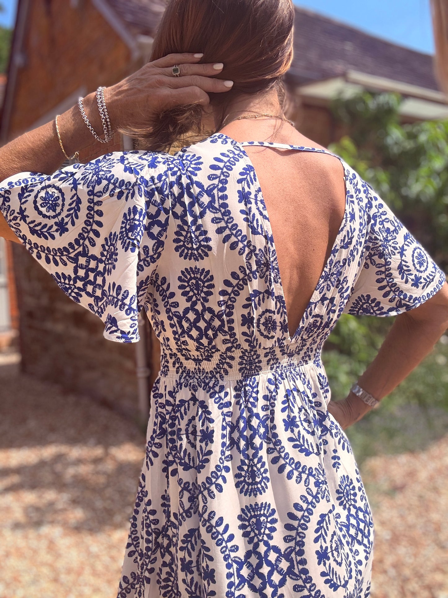 Madeline Butterfly Sleeve Maxi Dress