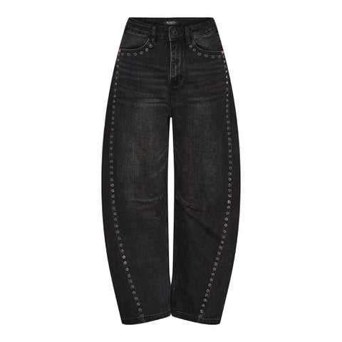 Brandy Barrel Leg Studded Jeans