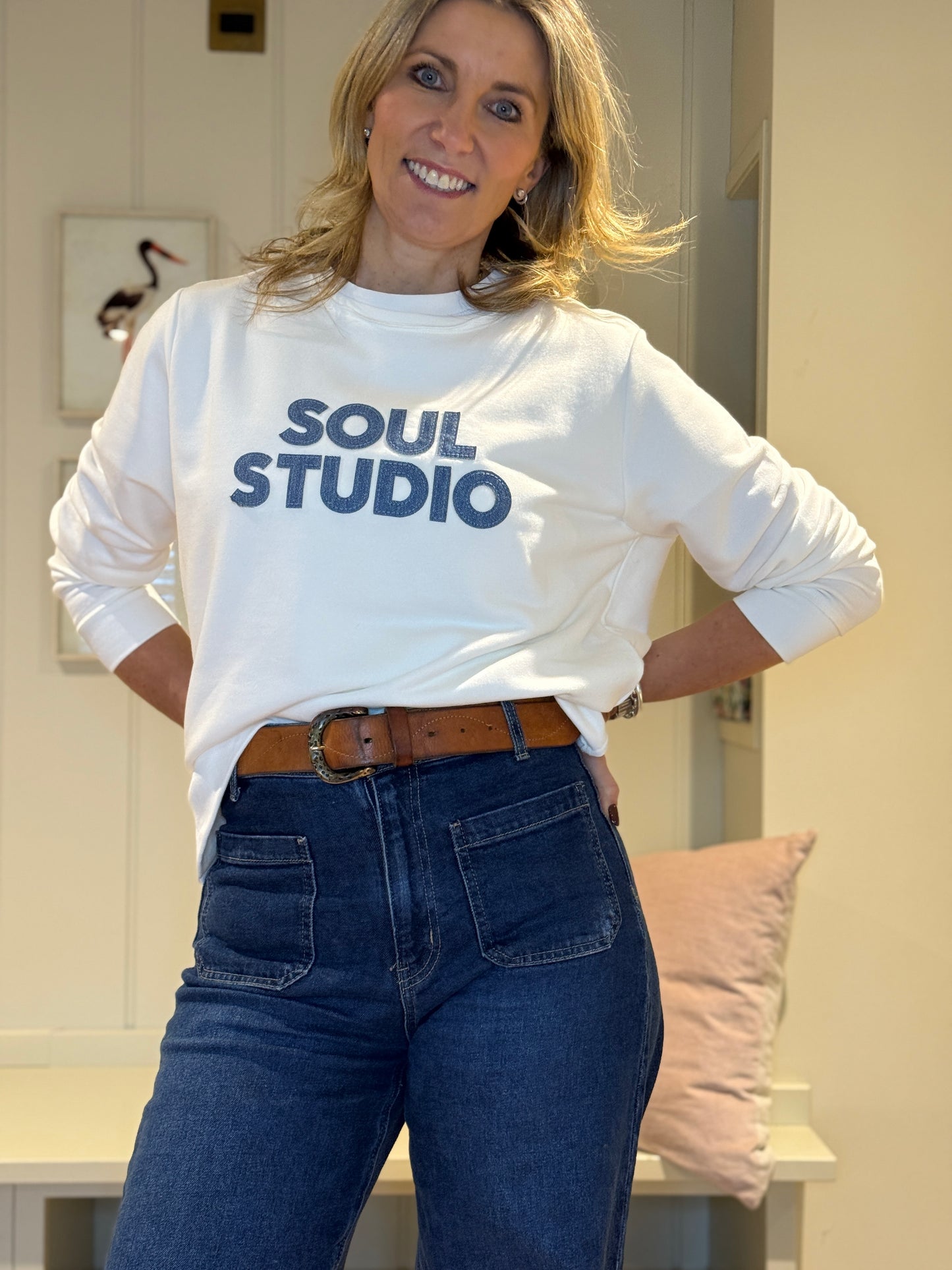 Soul Denim Patch Sweatshirt