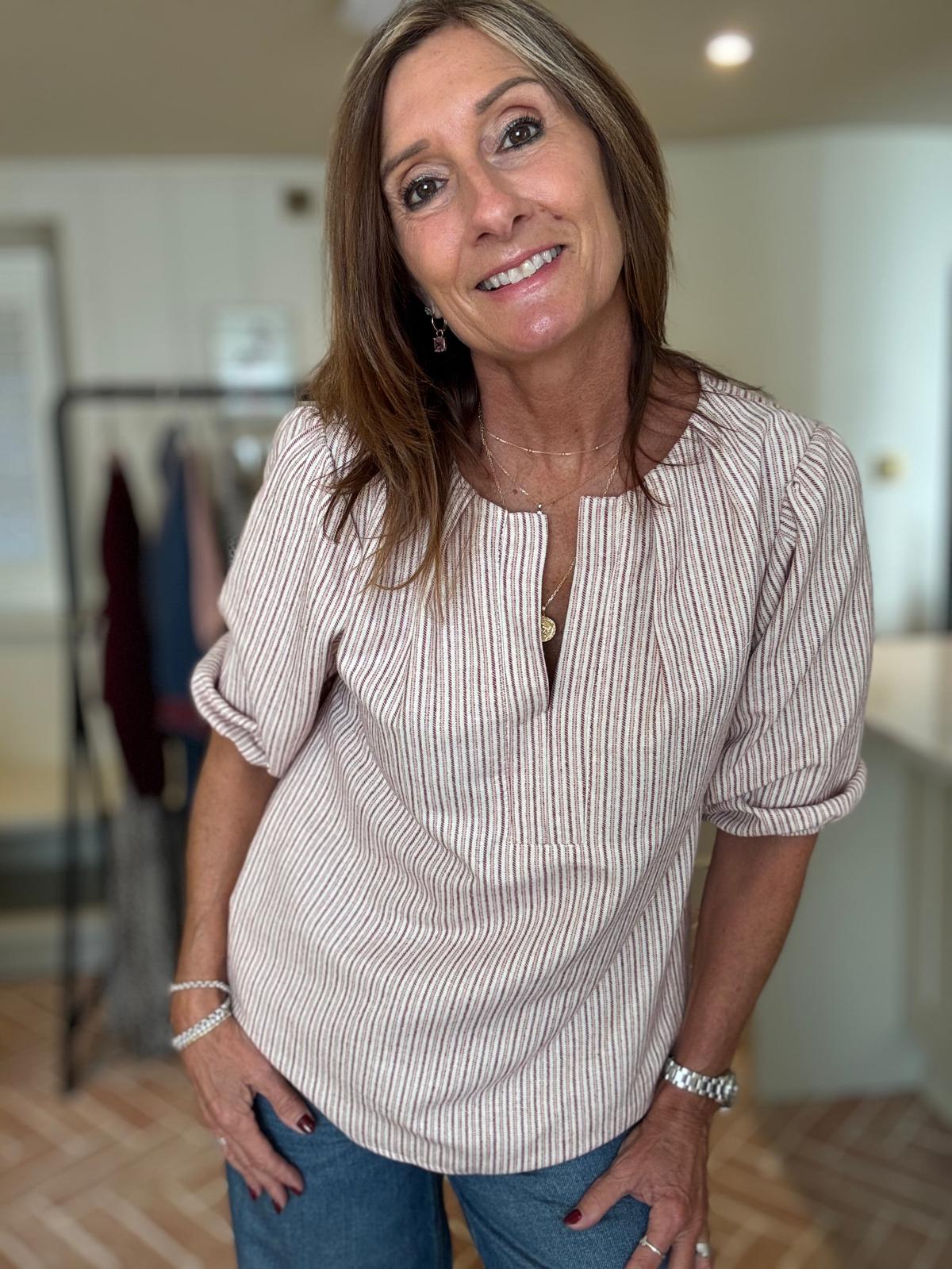 Sybil Striped Blouse