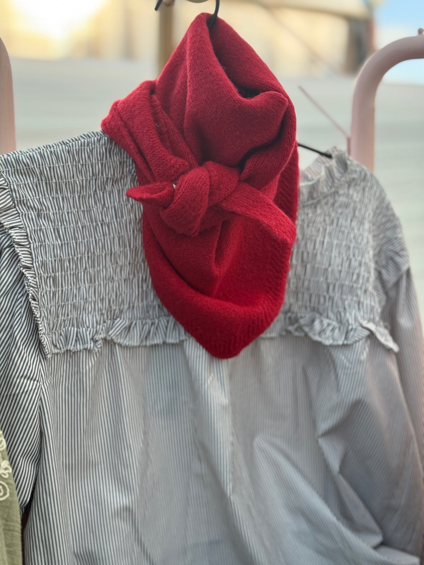 Peggy triangle wool neck scarf