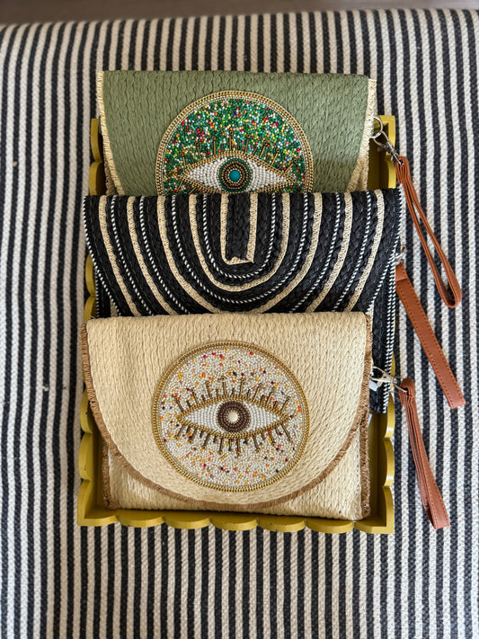 Naomi Beaded Eye Clutch