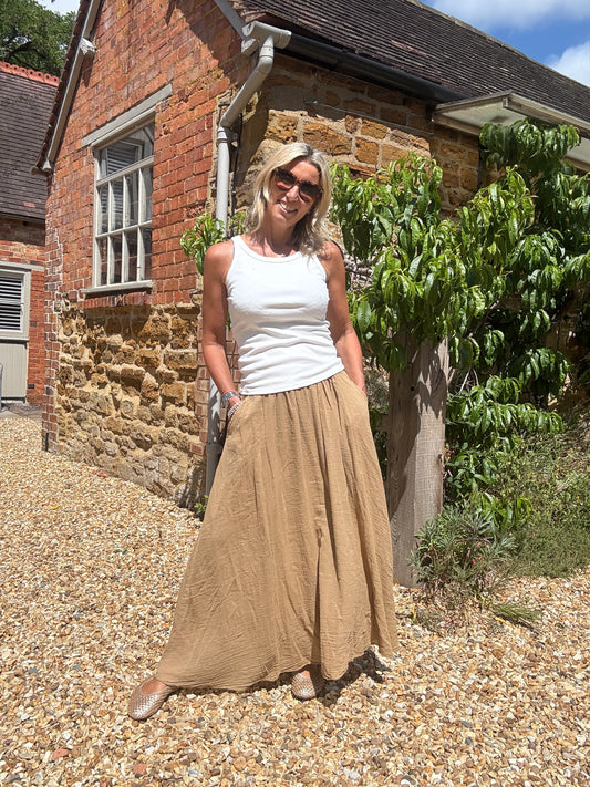 Sasha Cotton Maxi Skirt
