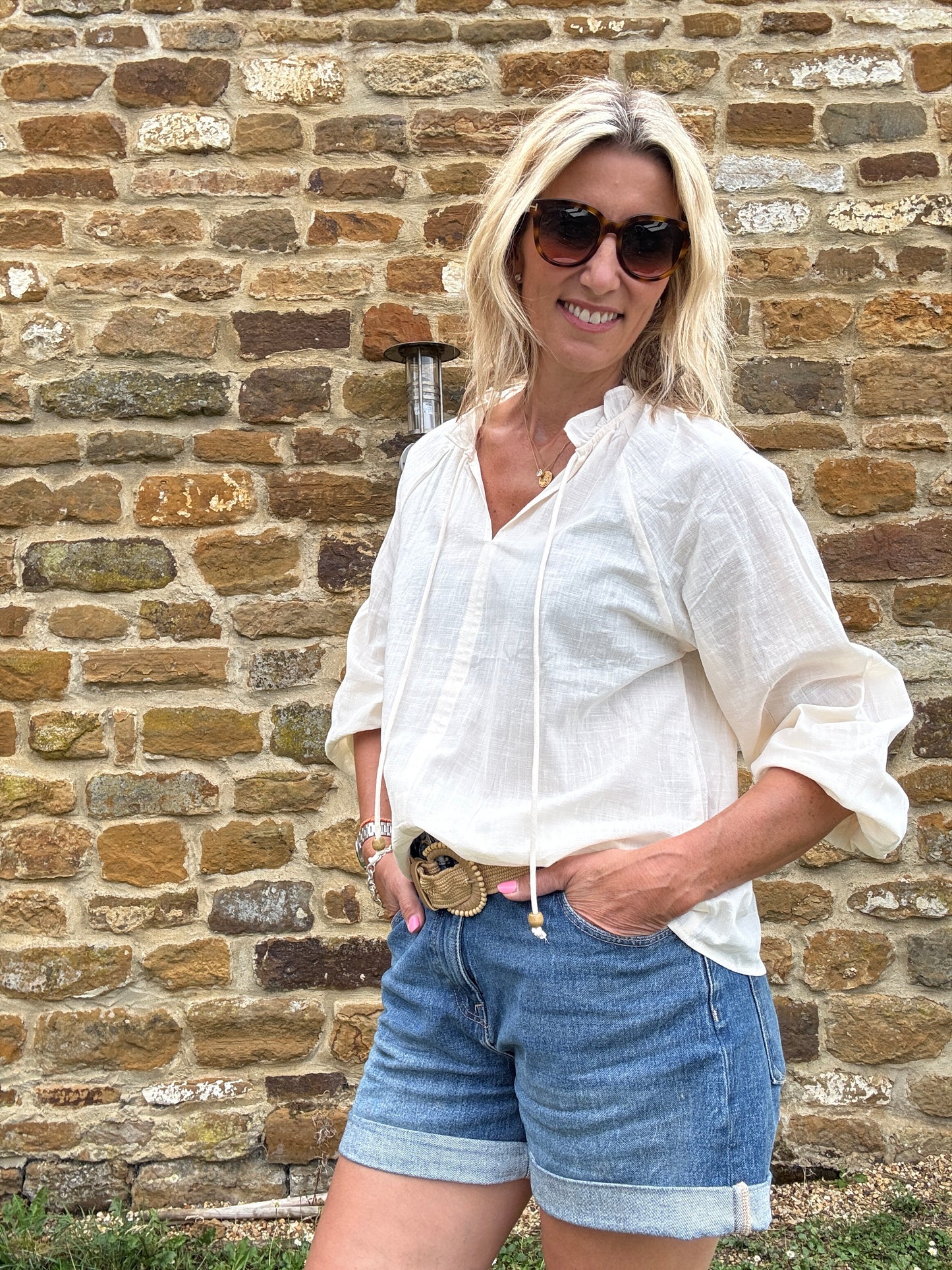 Nina Popover Cotton Blouse