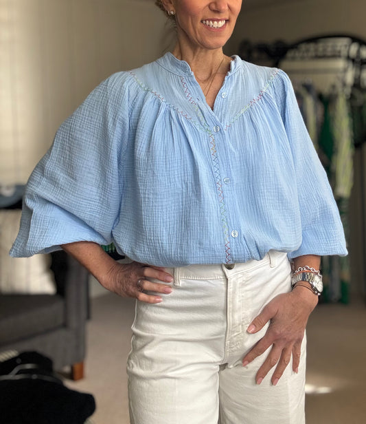Chloe Neon Stitch Blouse
