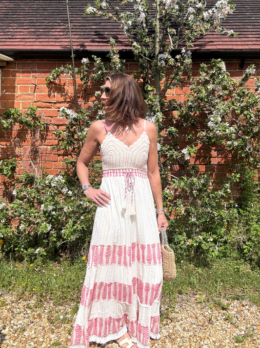 Amelia Crochet Maxi Dress
