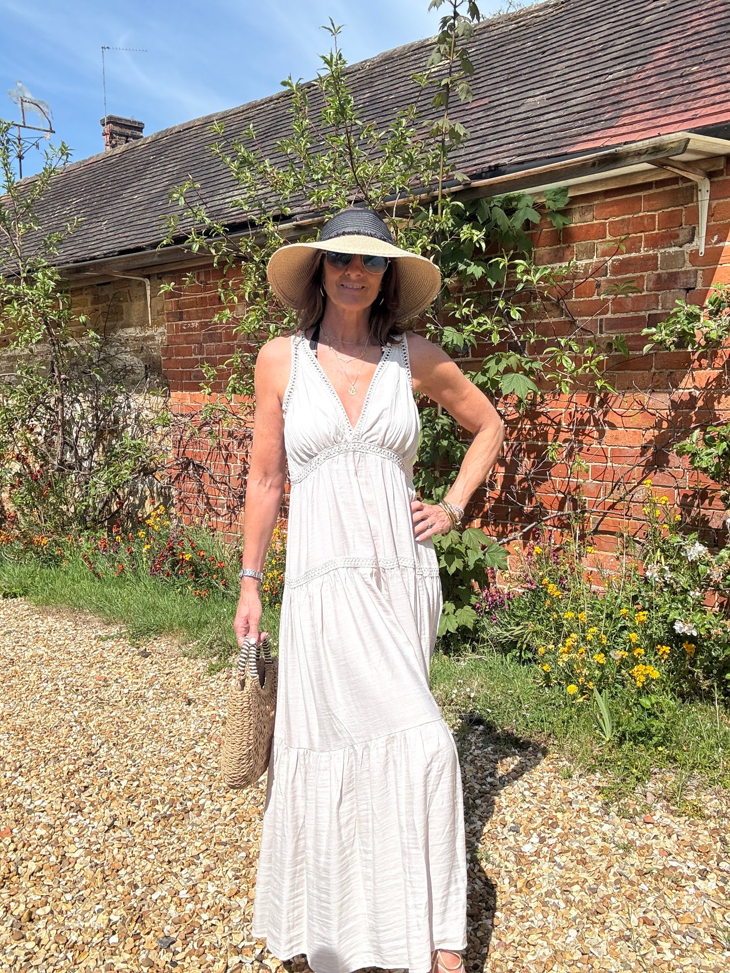 Ria Open Stitch Maxi Dress