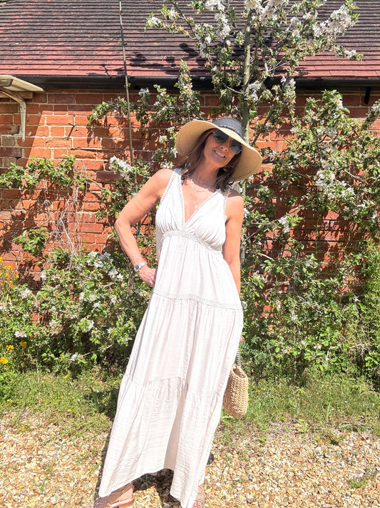 Ria Open Stitch Maxi Dress