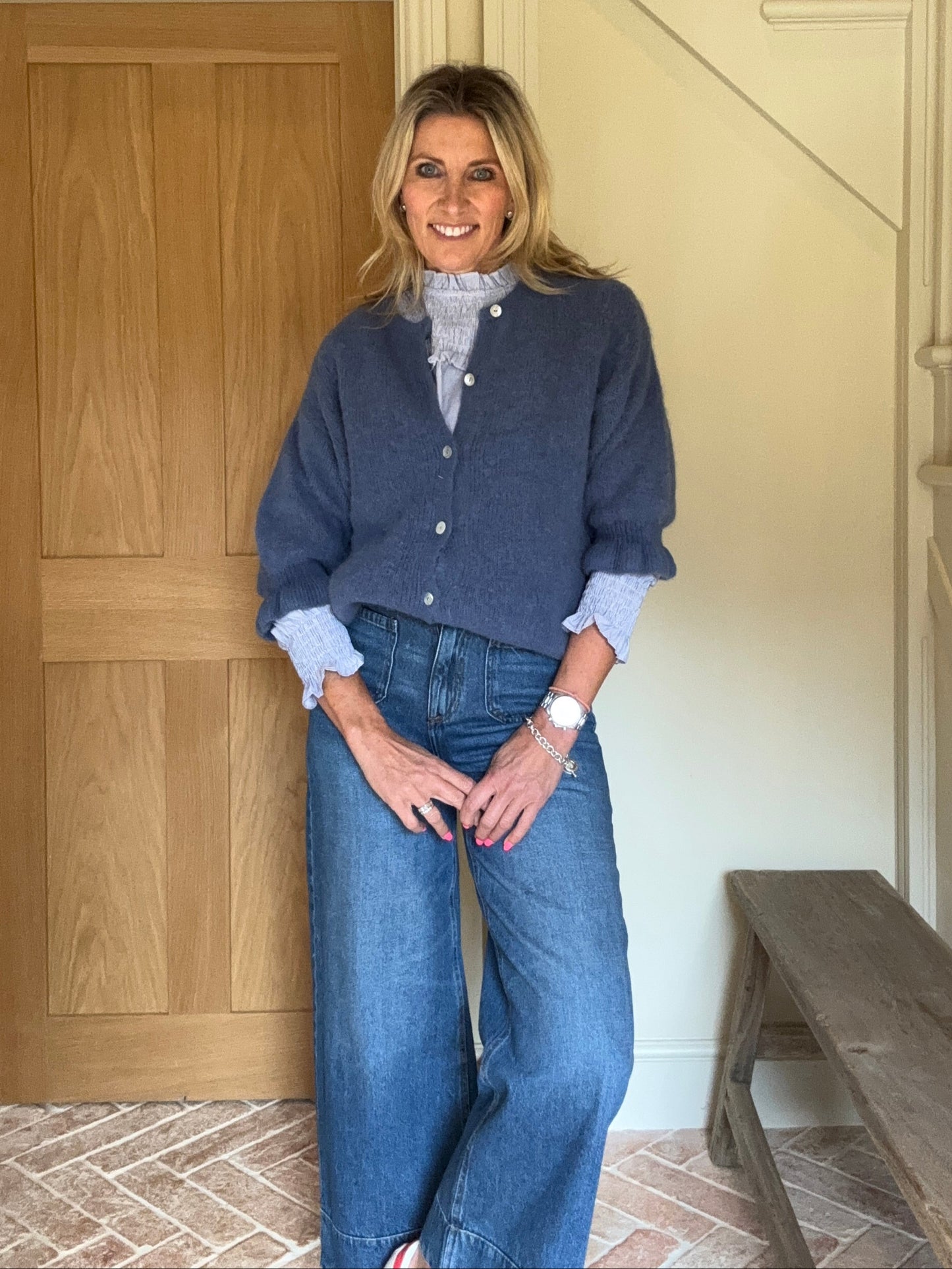 Clara Baby Alpaca Ruffle Cuff Cardigan