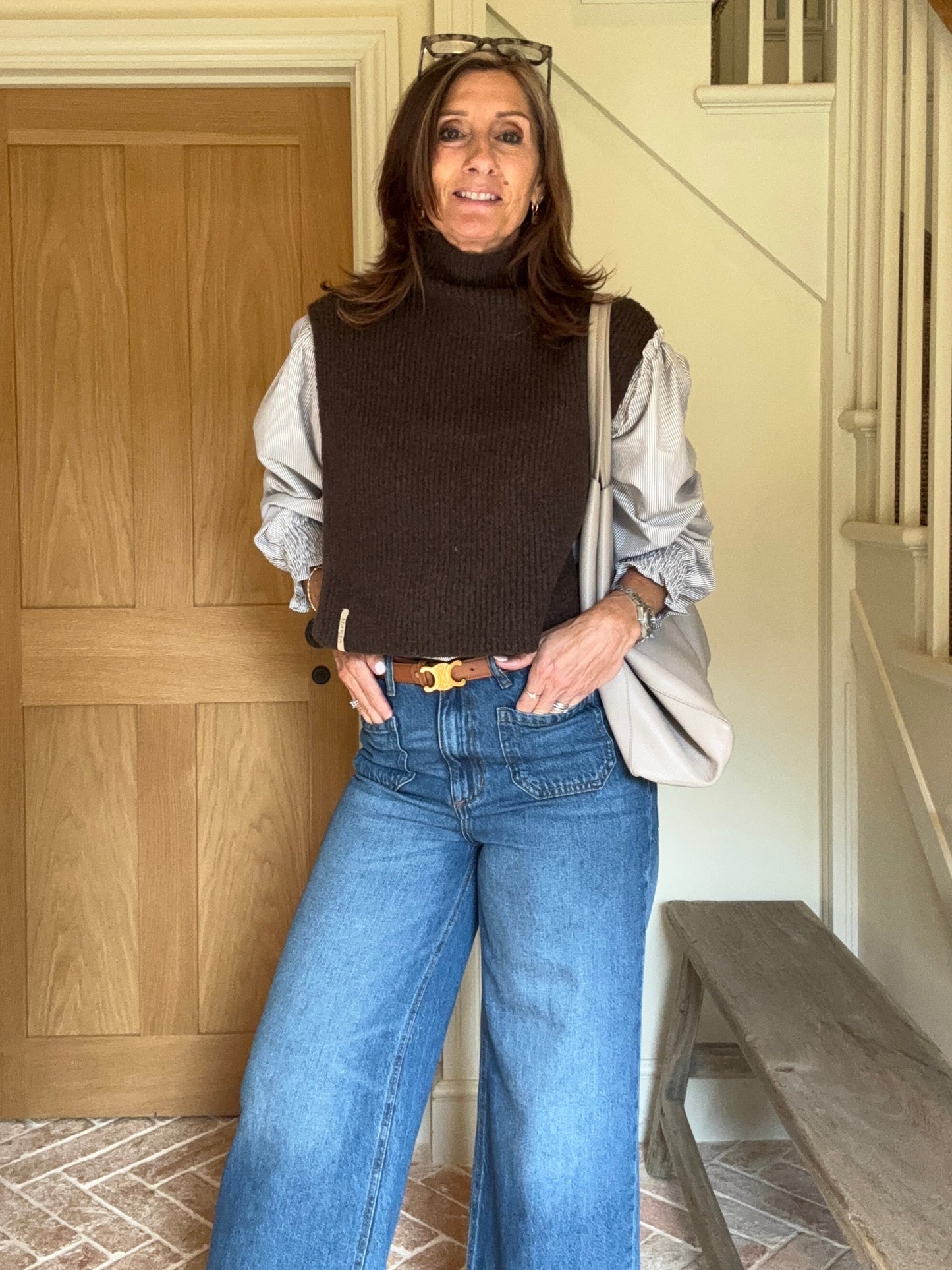 Tara High Neck Knitted Tabard