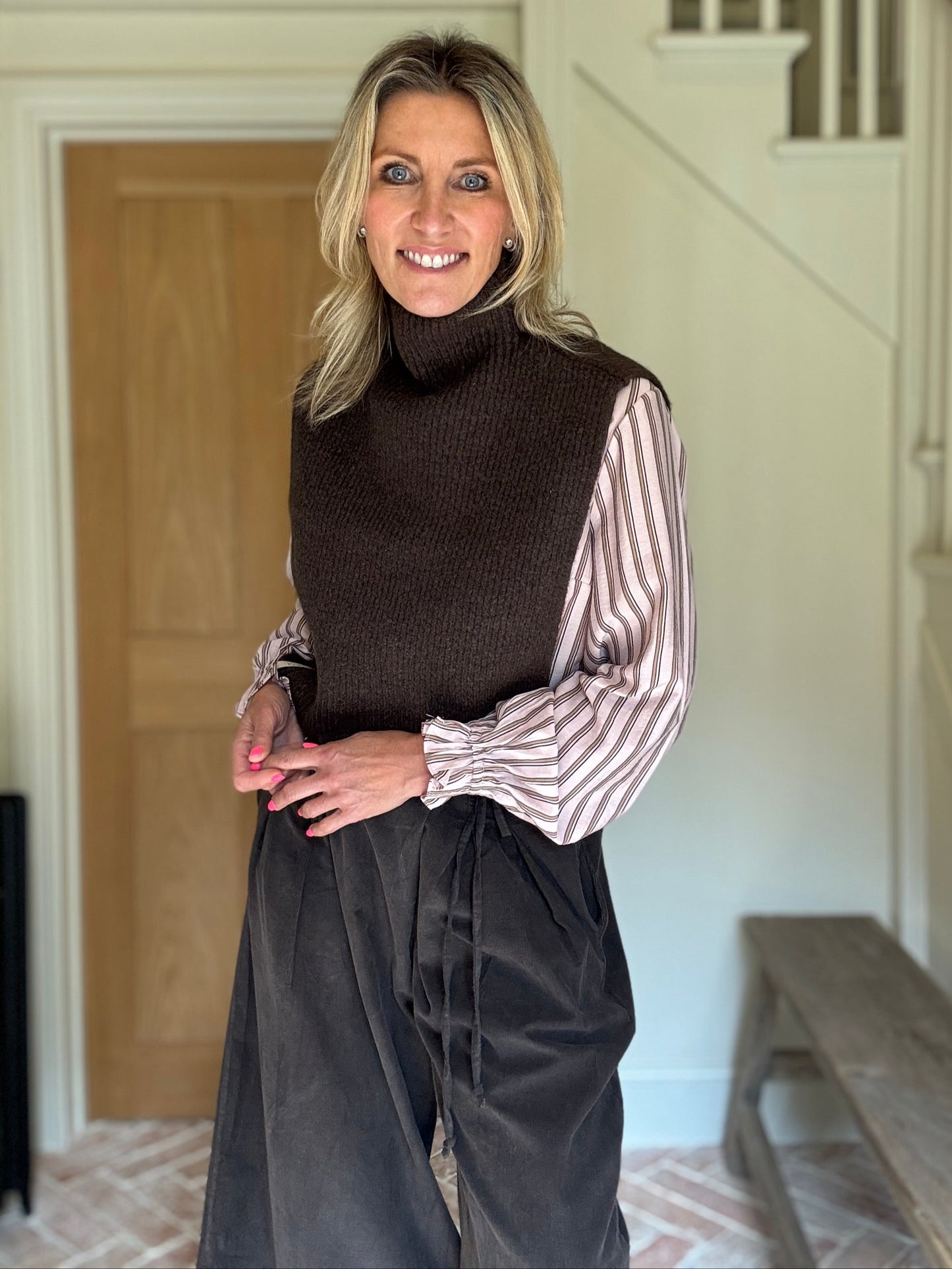 Tara High Neck Knitted Tabard