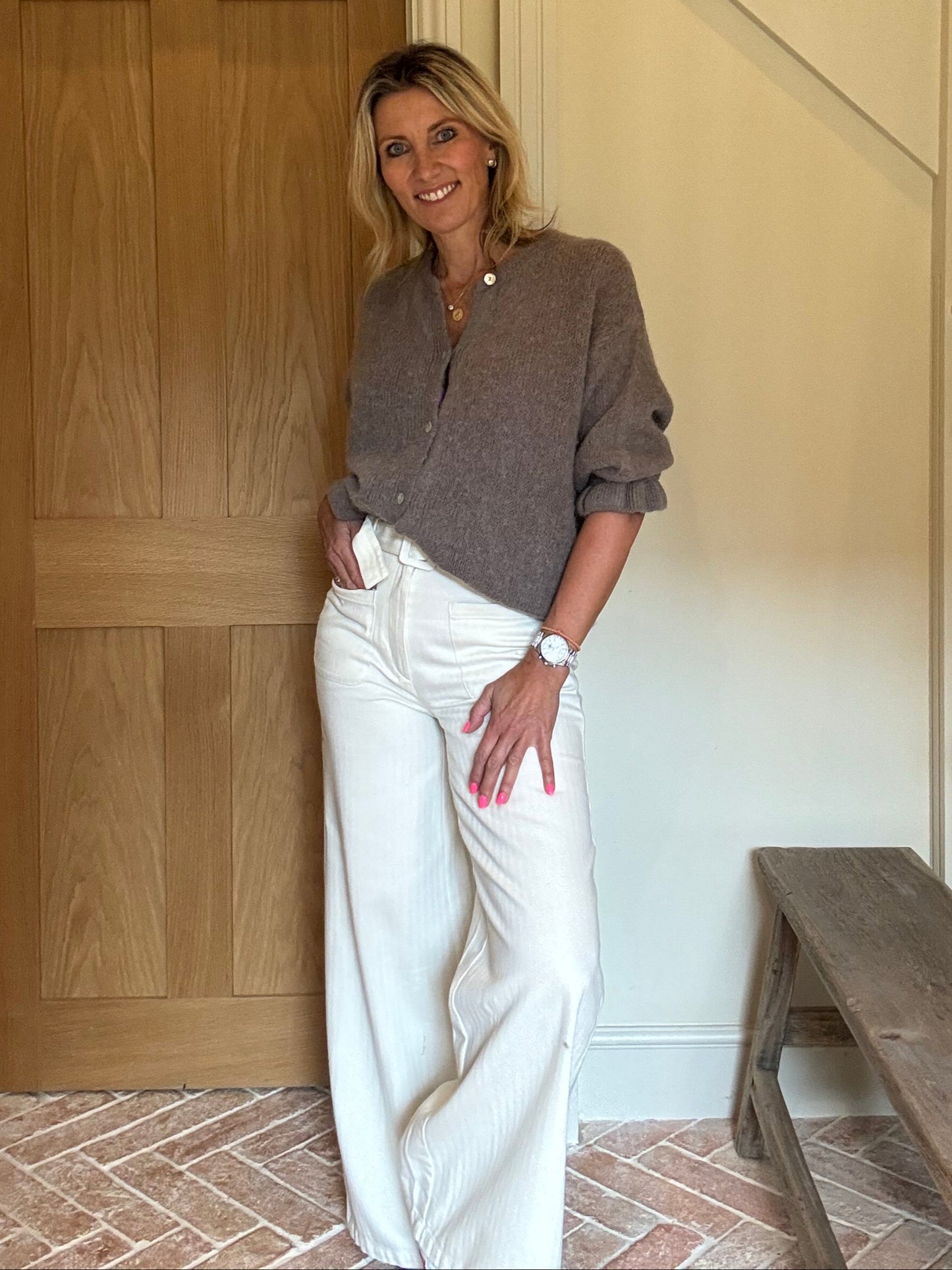 Clara Baby Alpaca Ruffle Cuff Cardigan