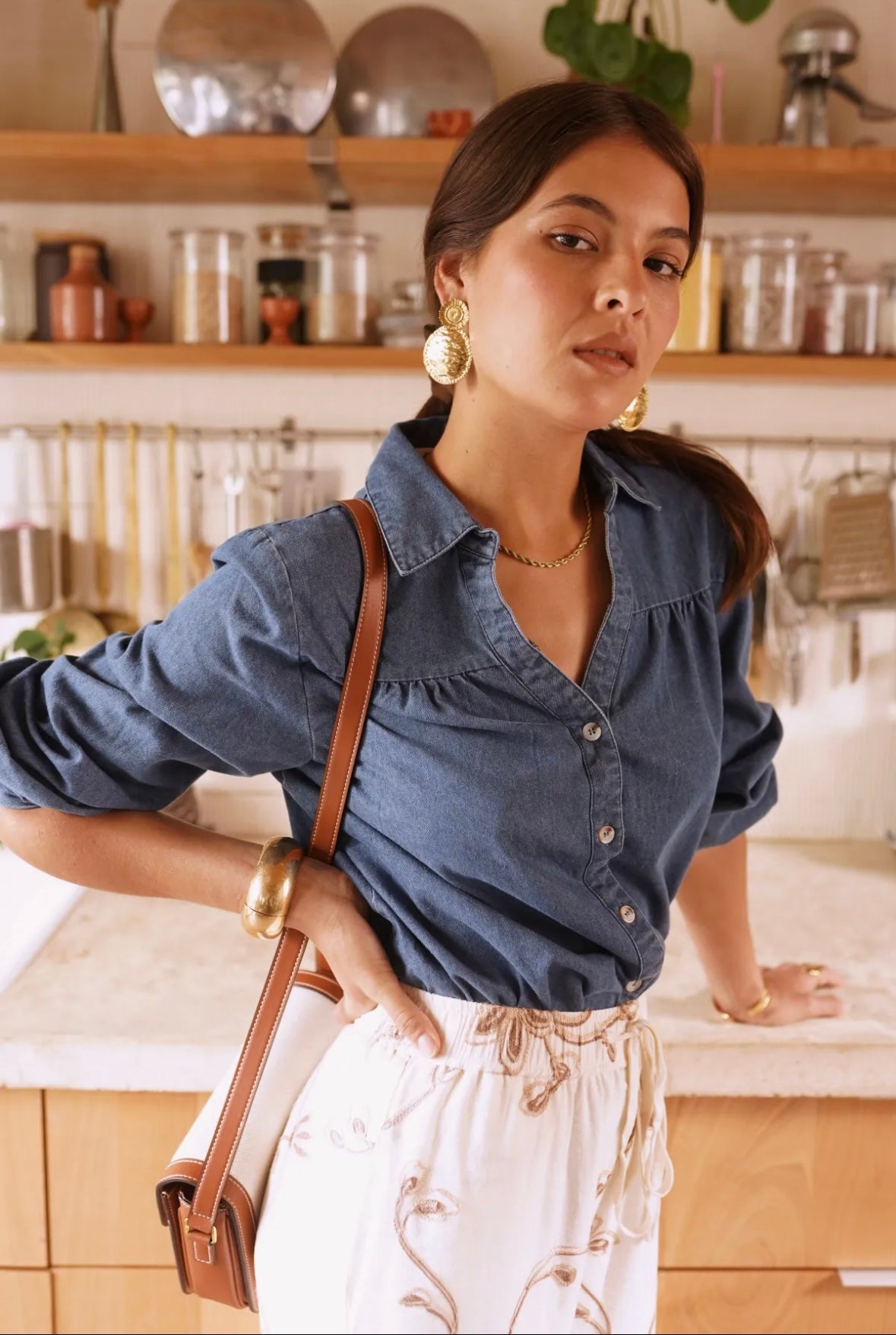 Dilly Denim Blouse